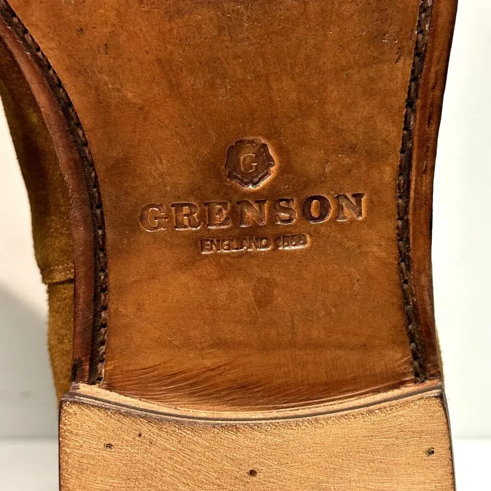 NEW HEELS Grenson Declan Chelsea Boots Snuff Suede Goodyear UK 10.5 F US 11.5 D